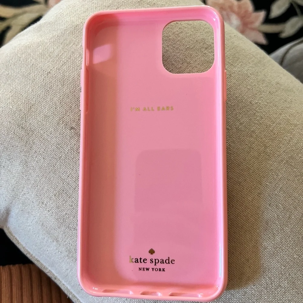 Kate Spade New York Pink Logo iPhone 11 Plus Phone Case, Rubberized